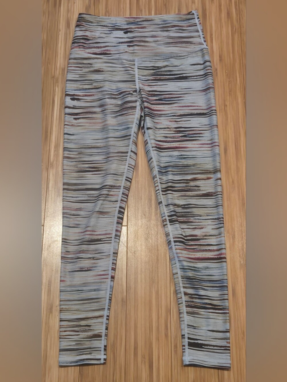 Prana Multi-Color Striped Active Leggings